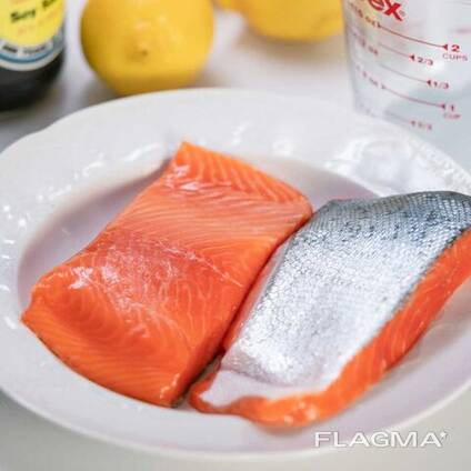 Healthy Food Fresh Pink Fish Frozen Salmon