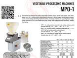 Machine for Processing Vegetables МPО-1